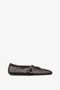 Brown mesh ballet flats