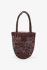 Summer banana small brown tote bag