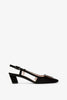 Belle Vivier black turtle sling backs