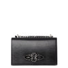 Butterfly Jeweled black satchel bag