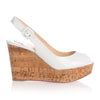 Une Plume white wedge sandal