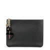 Loubicute black leather pouch