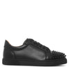 Vieira spikes black leather sneakers