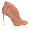 Dark nude suede Vamp bootie