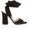 Nika 100 black suede sandal