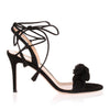 Flora 85 black suede sandal