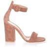 Versilia dark nude suede sandal