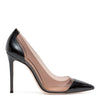 Plexi 105 black and nude patent pumps