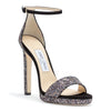 Misty 120 Black Suede Glitter Sandals