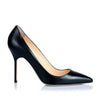 BB105 black leather pumps