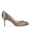 Hangisi 70 dark grey satin pump