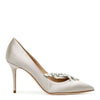 Nadira satin grey pumps