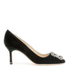 Hangisi 70 green velvet pumps