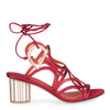 Vinci 55 red satin sandals
