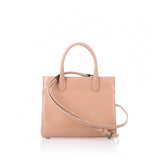 Dark nude leather mini tote