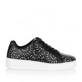 Black laser-cut sneaker