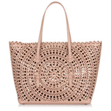 Light beige laser-cut bag