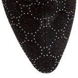 Black suede 110 studded booties