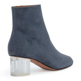 Grey 50 suede plexi heel boots