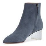 Grey 50 suede plexi heel boots