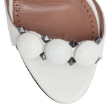 White leather 110 bomb sandals