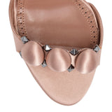 Dark blush 110 satin bomb sandals
