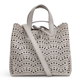 Light grey laser cut tote bag