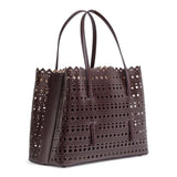 Brown laser cut tote bag