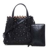 Mina 20 flower dark blue tote