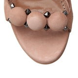 Bombe 140 beige suede wedge sandals
