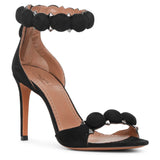 Bombe 90 black suede sandals