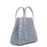 Mina mini 20 blue leather tote bag