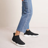 Woven petal stretch sneakers