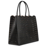 Garance 36 black leather tote bag