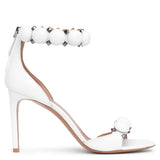 La Bombe white leather sandals