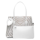 Mina 32 vienne circulaire white tote bag