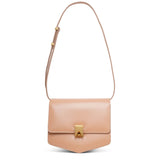 Le Papa beige box calf leather bag