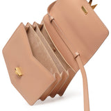 Le Papa beige box calf leather bag