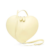 Le Coeur yellow leather crossbody bag