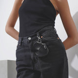 Le Coeur Mini black leather purse