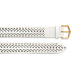 Neo vienne white leather belt
