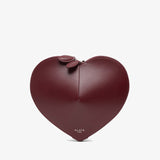 Le Coeur dark red leather crossbody bag