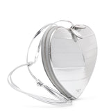 Le Coeur silver leather crossbody bag