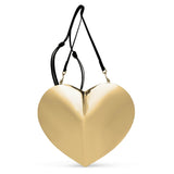 Le Coeur gold metal crossbody bag