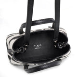Mina 16 black and white tote bag