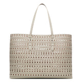 Mina 44 grey leather tote bag