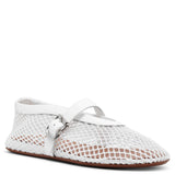 White mesh ballet flats