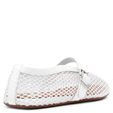 White mesh ballet flats