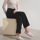 White mesh ballet flats