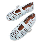Ballerina light blue suede ballet flats